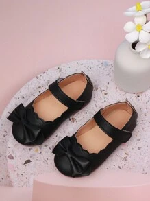 1 Đôi giày đế bằng thoải mái thời trang màu đen cho bé gái sơ sinh/trẻ mới biết đi - màu đen - Xem 6