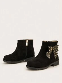 1 Pair Children Fashion Lemon Pattern Comfortable Warm Boots - Black - View 2
