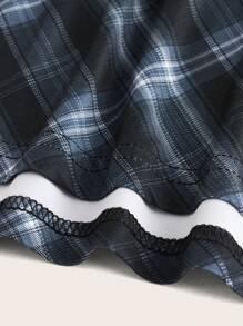 SHEIN EZwear Plaid Printed Cami Dress