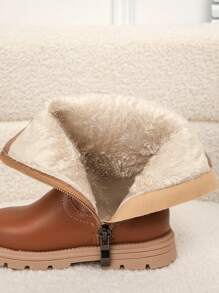 Toddler Girls' Fashionable & Cozy Warm High Boots - Brown - View 5