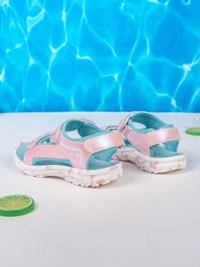 Boys' Spring/Summer Sports Sandals, Special Mirror-Finish Upper, Dual Non-Slip Sole, Contrast Color Design, Fashionable & Cool, Suitable For Daily Wear, Beach Vacation, Holiday Party, Beach Sandals - Multicolor - View 5