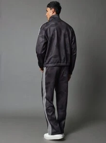 SUMWON Limited Edition Tracksuit Set Camouflage Print Retro Athletic Training Workout Sport Autumn Winter Street Style Streetwear Activewear Athleisure Coordinate Set For Running Fitness Gym