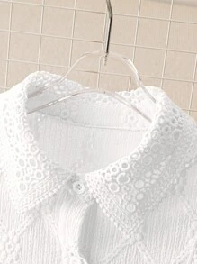 Chiquease 1 件女士简约贝壳边无袖衬衫，优雅通勤，夏季女士衬衫，无袖上衣