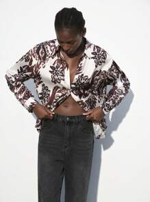 Maija Abstract Floral Modern Urban Elegant Decorative Impression Floral Long Sleeve Baggy Shirts Romantic, Fashion, Versatile; Suitable For Summer Vacation, Comfortable, Bohemian Style, Beach Wear, Swimsuit Cover-Up, Stylish, Elegant, Casual, , Simple Daily Wear, Country Style, Essential, Solid Color, Holiday Casual, Decent, Single Lady, Ideal For Vacation Elegant Fashion Business Casual Woman Going Out Tops Graduation Outfit European Summer Hawaii Outfits Women Summer Dresses For Women Streetwear Women Stockholm Style Teacher Outfits For Women