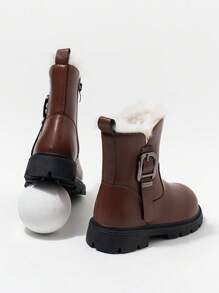 2024 New Winter Thick Insulated Waterproof Platform Short Boots Girl, Black & Brown Snow Boots