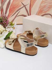 Girls Sandals Kids Princess Style Open Toe Flat Beach Sandals, New Summer Collection Middle & Big Children