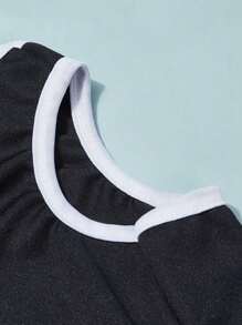 PETSIN 1pc Black Pet Graphic Printed King Crown Design Tank Top