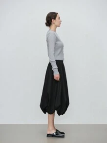 Aalyst 1 件纯色纽扣前袖口贴身袖口指环开衫