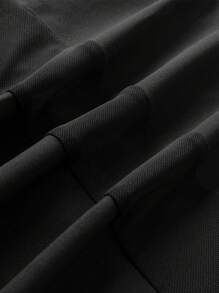 Viva Relle Đầm Maxi xẻ tà lưới đen cỡ lớn tương phản cho nữ - màu đen - Xem 6