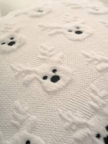 1 buah Sarung Bantal Dekoratif Natal Tekstil 18x18 Inci Lembut, Mewah, Berbulu, Jacquard untuk Bantal Lempar, Sarung Bantal untuk Sofa, Liburan, Festival, Dekorasi Rumah Musim Dingin, Dekorasi Musim Gugur, Dekorasi Ruangan - Putih - View 5