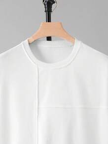 Manfinity Homme Men's Casual Round Neck Pullover Sweatshirt For Autumn - Khaki - View 4