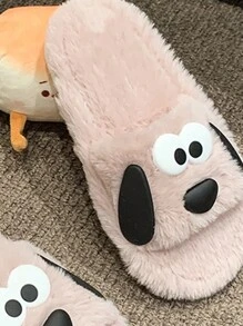 1 双儿童毛绒内衬冬季家居拖鞋，粉色 - 粉色 - 查看 4