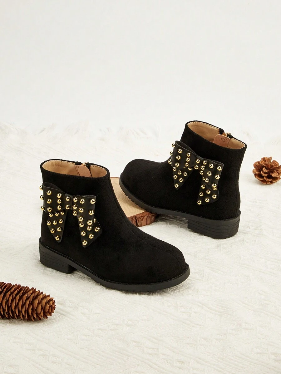 1 Pair Children Fashion Lemon Pattern Comfortable Warm Boots - Black - View 1