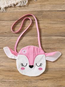 SHEIN Young Girl'Cool Kid Vertical Striped Pink Casual Dress,Summer Fairy Style With White Collar,Cartoon Bag Decor,Soft Fabric For Family Matching Wear - Hot Pink - View 5