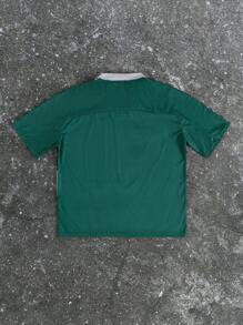 Manfinity Roghcode Áo thun polo tay ngắn in chữ đơn giản, rộng rãi cho nam - Nhiều màu - Xem 2