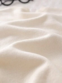 Cozy Pixies Baby Girl Colorblock Bow Decor Round Neck Dolman Sweater, Casual & Versatile For Autumn/Winter - Multicolor - View 4