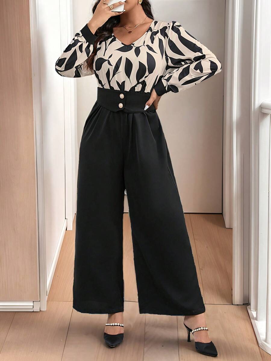 SHEIN Unity Shadow Cutout 拼布纯色连体裤 - 彩色 - 查看 1