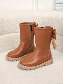 Toddler Girls' Fashionable & Cozy Warm High Boots - Brown - View 4