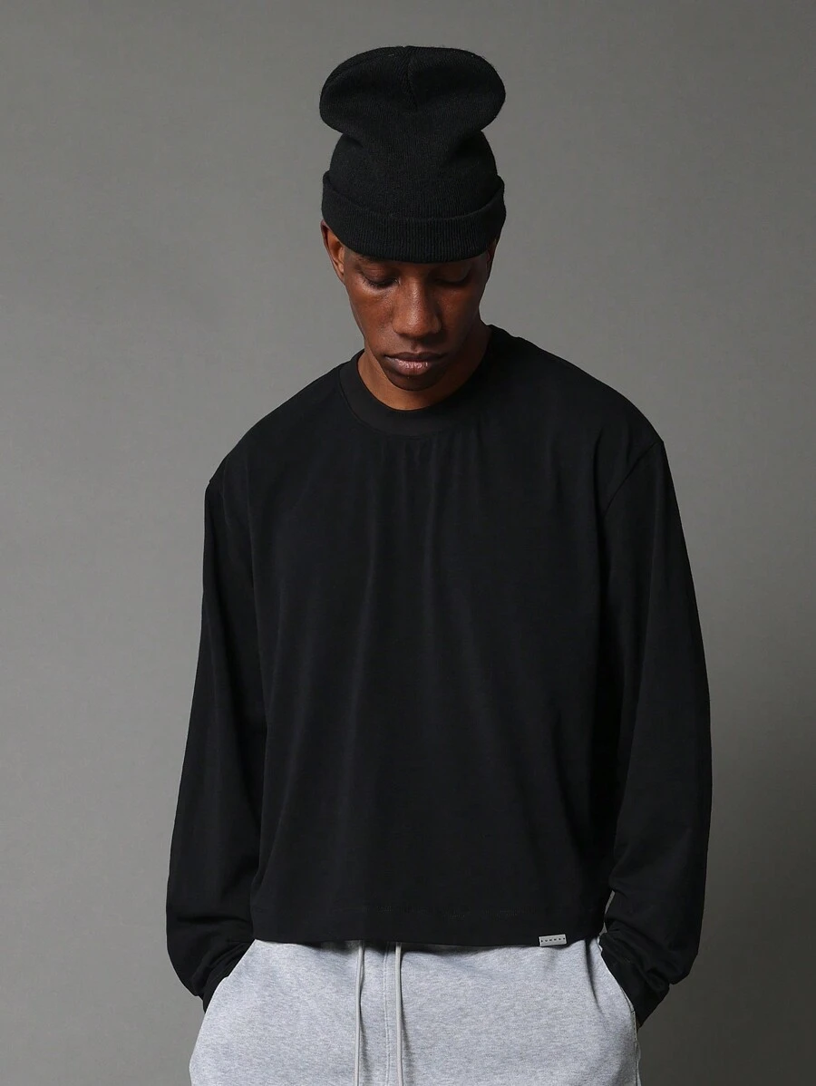 SUMWON Cable Knit Crew Neck Long Sleeve Pullover Sweater Winter Casual Knitted Textured Jumper,INS Hot Selling Style,Comfortable And Thick Fabric For Ultimate Warmth,Family Matching Outfits For Couples,Stylish Coordination,Cozy Family Ensemble,Perfect For Casual And Holiday Wear - Black - View 1