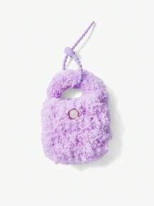 SHEIN MOD Plush Plain Charm/Keychain, Suitable For Women Bag Decoration - Purple - View 4