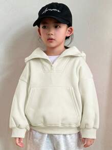 Dazy Kids Young Girl Solid Color Pullover Fall Sweatshirt - White - View 5