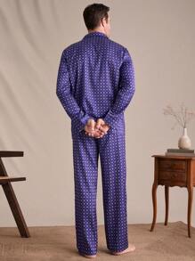 EverLounge 2 件套男士长袖衬衫和裤子睡衣套装 - 彩色 - 查看 3