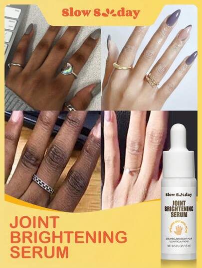 SlowSunday Joint Brightening Serum, uppfriskande textur, med niacinamid och VC-derivat, ljusar upp huden och jämnar ut hudtonen, lämplig för handleder, armbågar, knän, armhålor och andra delar av kroppen, mysiga vinterstilar, lämplig för vintern, år 2000, för alla hjärtans dag, alla hjärtans dag-present, alla hjärtans dag-present, för Ramadan, Ramadans festivalsammankomster och presenter, perfekt för fest