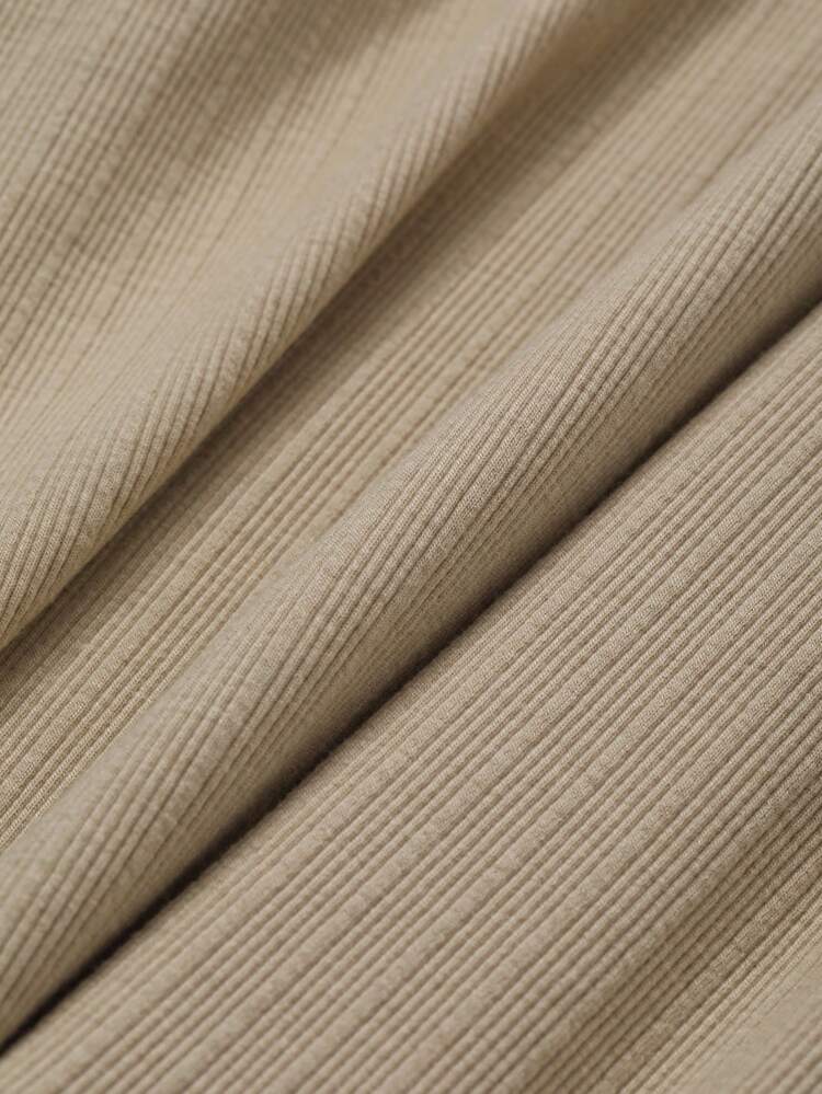 Women Simple Striped Textured Neck Ruched Design Casual Dress Pajama