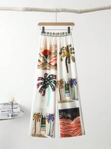 EMERY ROSE 2 Stücke Damen lässiges Urlaubsoutfit aus Hemd mit Knöpfen vorne und Hose, Herbst - Verschiedenfarbig - Übersicht 6