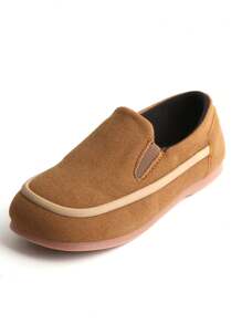 1 paar tweekleurige nieuwe mode kinderschoenen met platte hak, unisex vierkante neus instappers voor meisjes en jongens kinderen comfortabele casual loafers, geschikt voor lente en herfst