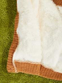 SHEIN 新生婴儿可爱卡通熊刺绣长袖连体衣 - 白色 - 查看 7