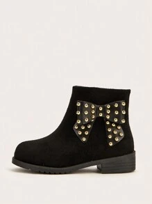 1 Pair Children Fashion Lemon Pattern Comfortable Warm Boots - Black - View 4