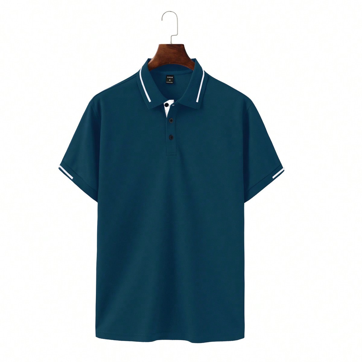Camisa polo de manga corta a rayas para hombre, informal y apropiada para ir a trabajar
