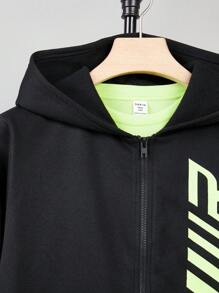 SHEIN Leap Crew Teen Boy 3 chiếc siêu rẻ Teen Boys Quần áo Teen Boy Áo phông quá khổ Áo phông bé trai Áo sơ mi cơ bản Áo khoác cardigan thể thao khóa kéo mùa thu/đông Áo nỉ họa tiết Quần nỉ Áo phông 3 chiếc Homecoming, Renaissance, Trang phục mùa thu, Quần áo Teen Boy, Sân bay, Tiệc cocktail, Mùa thu/đông - Nhiều màu - Xem 4