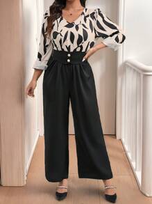 SHEIN Unity Shadow Cutout 拼布纯色连体裤 - 彩色 - 查看 5