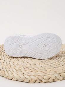 1 Đôi Tất Thể Thao Trẻ Em Kiểu Mới Tối Giản Màu Trơn, Giày Lười Thoáng Khí Thoải Mái Cho Bé Gái/Bé Trai, Thích Hợp Cho Mùa Xuân Và Mùa Thu - Hồng - Xem 3