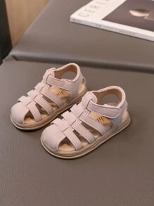 1 双粉色 PU 经典简约时尚女婴凉鞋 - 粉色 - 查看 6