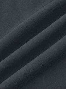 SHEIN Clasi Quần ống rộng cạp cao xếp ly màu trơn cho nữ có thắt lưng - Xám - Xem 4