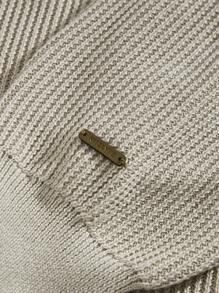 Manfinity VCAY 秋冬年轻男士时尚休闲宽松长袖针织毛衣 - 卡其色 - 查看 3