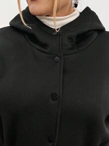 SHEIN CURVE+ Plus Size Modieus Getailleerd Hoodie Jack