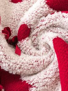 Flirla Pullover tricoté grande taille femme avec design 3D de cerf rouge de Noël