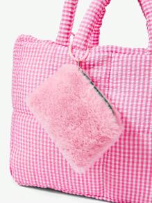 SHEIN MOD Fashionable Multi-Purpose Minimalist Bag Pendant - Hot Pink - View 1