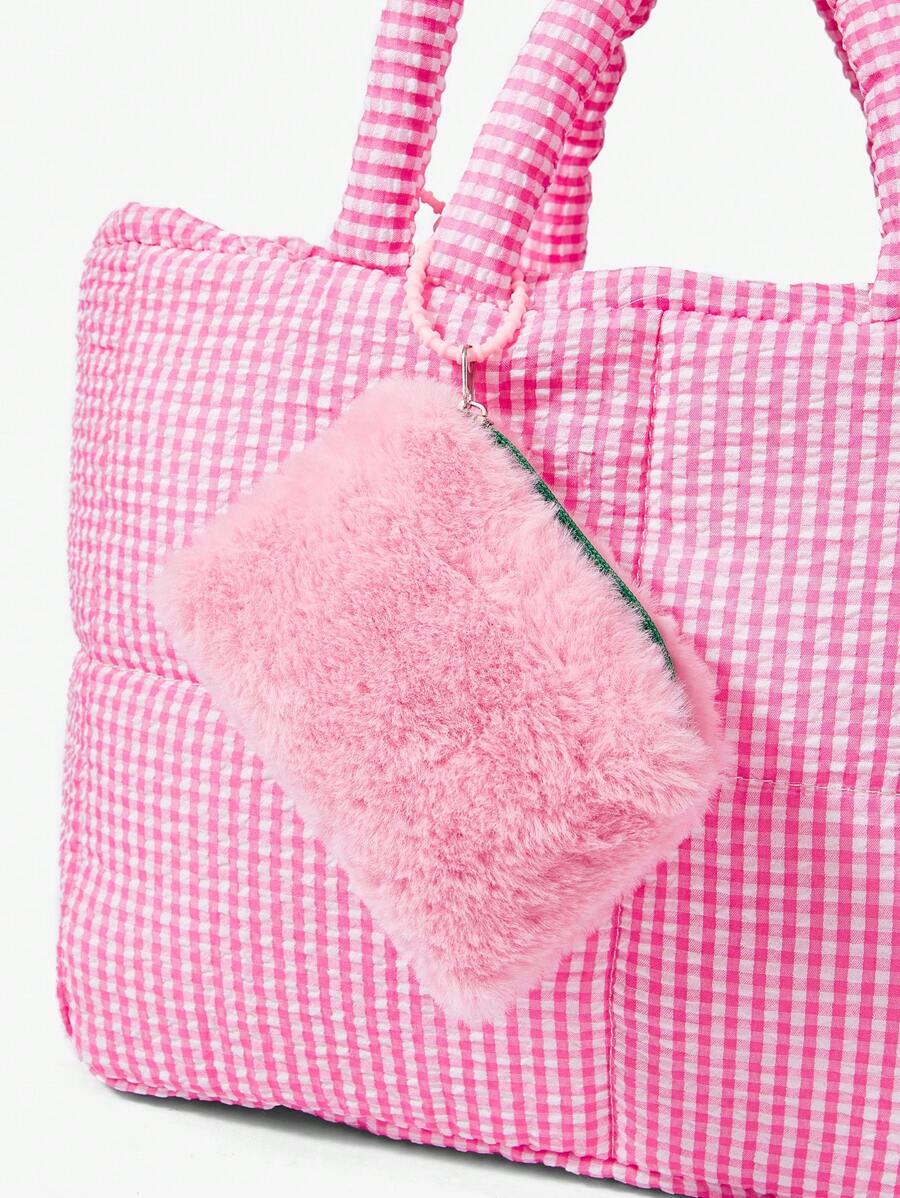 SHEIN MOD Fashionable Multi-Purpose Minimalist Bag Pendant - Hot Pink - View 1