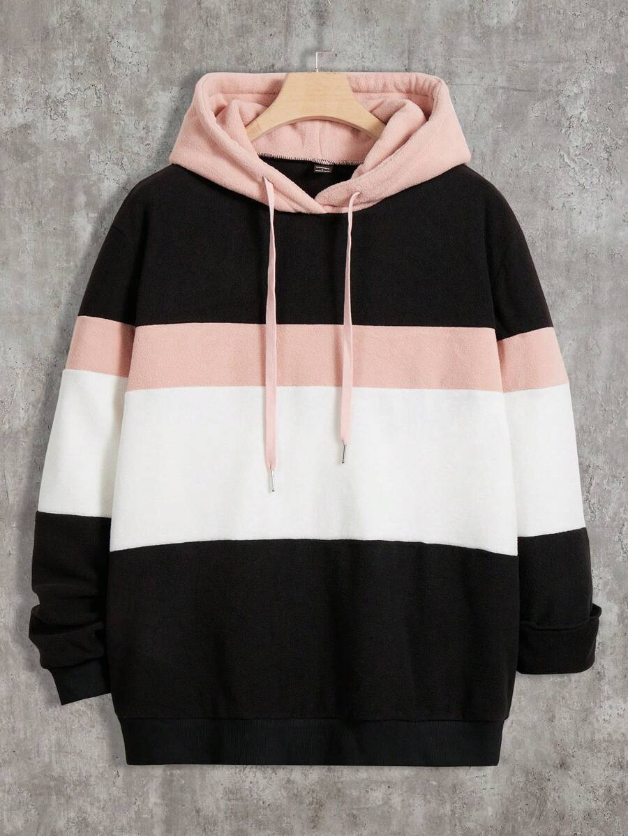 Manfinity Homme Men's Reversible Fleece Hooded Sweatshirt, Warm And Soft - Multicolor - View 1