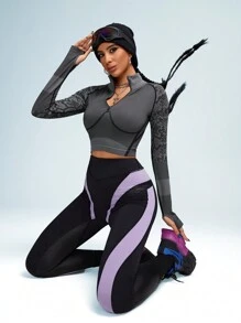 Innovista Woman Seamless 4D Jacquard Snake Texture High Elastic Zip Up Sports Sweatshirts,Fall Sweatshirts, Yoga Gym Outfits,Going Out Tops, Workout Tops, Long Sleeves Sweatshirts, Fall Woman Outfits, Outdoor, Skiing Sweatshirts,Fall Winter Women Outfit,Core Motion,Cold Weather Clothes