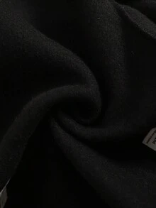 SHEIN Bộ 2 món áo nỉ dài tay in họa tiết hoạt hình cho bé gái và quần cạp chun họa tiết da báo, Thu/Đông - màu đen - Xem 8