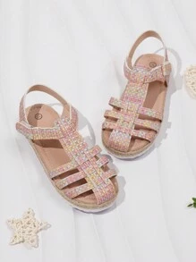 Cute Casual Fashionable Breathable Lightweight Rope Round Toe Flat Children Sandals For Girls - Multicolor - View 4
