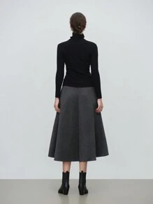 Aalyst Women's Charcoal A-Line Skirt For Daily Wear
