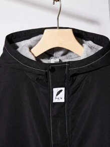 SHEIN Teen Boy 1pc Casual College Retro Losse Kleur Streep Werkkleding Zakken Plus Naad Geweven Markeringen Jas Homecoming, Renaissance, Herfstoutfits, Teen Boy Kleding, Luchthaven, Cocktailparty, Herfst/Winter Winter