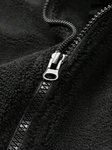 Manfinity Sport Corelite Boyfriend Style Men's Zip-Up Hooded Jacket With Drawstring, Warm For Autumn/Winter
